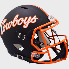 Oklahoma State Cowboys Full Size Speed Replica Football Helmet Matte Black- NCAA