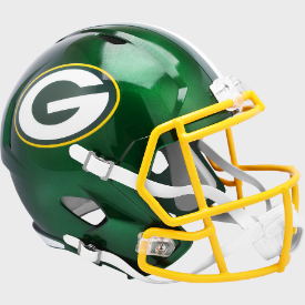 Green Bay Packers Full Size Speed Replica Football Helmet FLASH - NFL