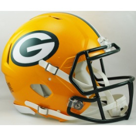 Green Bay Packers Full Size Authentic Revolution Speed Football Helmet - NFL