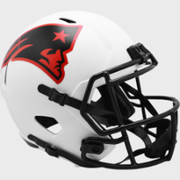 New England Patriots Full Size Speed Replica Football Helmet LUNAR - NFL