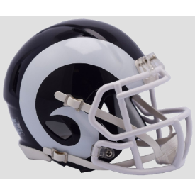 Los Angeles Rams NFL Mini Speed Football Helmet White Horn