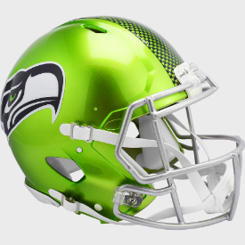 Seattle Seahawks Full Size Authentic Revolution Speed Football Helmet FLASH - NFL