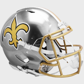 New Orleans Saints Full Size Authentic Speed Football Helmet FLASH - NFL