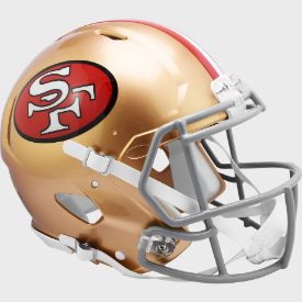 San Francisco 49ers Full Size Authentic 1964 to 1995 Speed Throwback Football Helmet - NFL