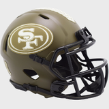 San Francisco 49ers SALUTE TO SERVICE Mini Speed Football Helmet - NFL