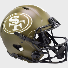 San Francisco 49ers SALUTE TO SERVICE Full Size Authentic Speed Football Helmet - NFL