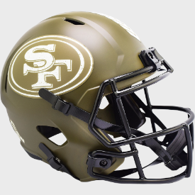 San Francisco 49ers SALUTE TO SERVICE Full Size Speed Replica Football Helmet - NFL