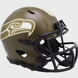 Seattle Seahawks SALUTE TO SERVICE Mini Speed Football Helmet - NFL