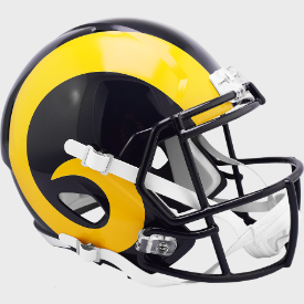 Los Angeles (St. Louis) Rams Full Size 1981 to 1999 Speed Replica Throwback Helmet - NFL