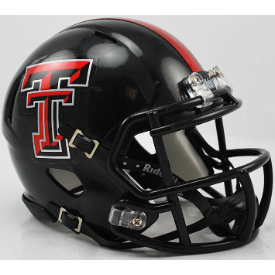 Texas Tech Red Raiders NCAA Mini Speed Football Helmet Chrome Logo- NCAA