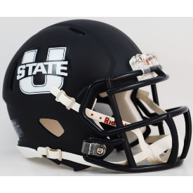 Utah State Aggies NCAA Mini Speed Football Helmet Matte Navy- NCAA
