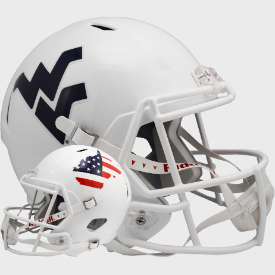 West Virginia Mountaineers Full Size Speed Replica Football Helmet Stars and Stripes NCAA