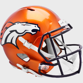 Denver Broncos Full Size Speed Replica Football Helmet FLASH - NFL