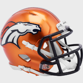 Denver Broncos Mini Speed Football Helmet FLASH - NFL