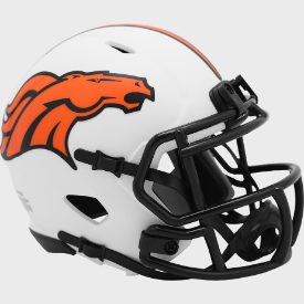 Denver Broncos Mini Speed Football Helmet LUNAR - NFL