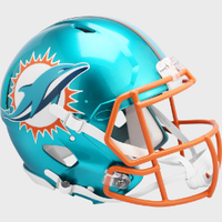Miami Dolphins Full Size Authentic Revolution Speed Football Helmet FLASH - NFL