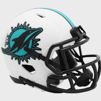 Miami Dolphins Mini Speed Football Helmet LUNAR - NFL
