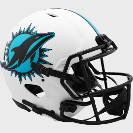 Miami Dolphins Full Size Authentic Speed Football Helmet LUNAR - NFL