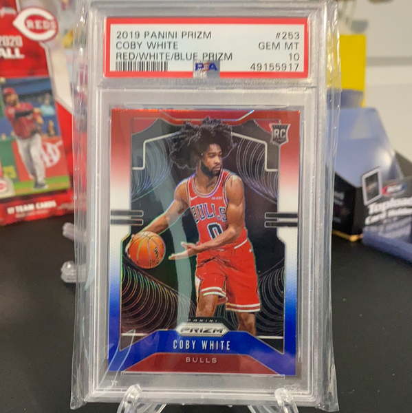 Coby White RC PSA 10 - 2019 Red/White/Blue Prizm