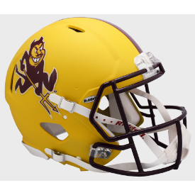 Arizona State Sun Devils Full Size Authentic Speed Football Helmet Flat Yellow Sparky - NCAA