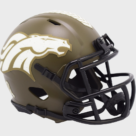 Denver Broncos SALUTE TO SERVICE Mini Speed Football Helmet NFL