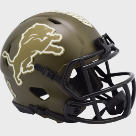 Detroit Lions SALUTE TO SERVICE NFL Mini Speed Football Helmet