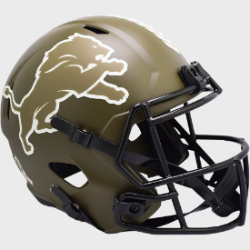 Detroit Lions SALUTE TO SERVICE Full Size Speed Replica Football Helmet - NFL