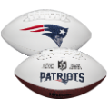 New England Patriots Full Size Official NFL Autograph Signature Series White Panel Football by Wilson