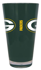 Green Bay Packers Glass 20oz Pint Plastic Insulated CO