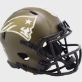 New England Patriots SALUTE TO SERVICE NFL Mini Speed Football Helmet