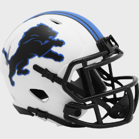 Detroit Lions NFL Mini Speed Football Helmet LUNAR