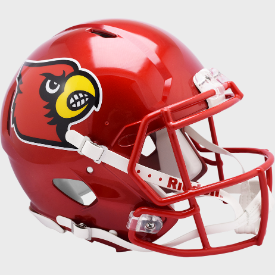 Louisville Cardinals Full Size Authentic Revolution Speed Football Helmet FLASH - NCAA