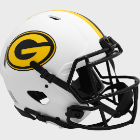 Green Bay Packers Full Size Authentic Revolution Speed Football Helmet LUNAR - NFL