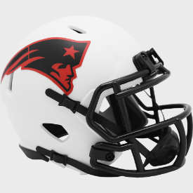 New England Patriots Mini Speed Football Helmet LUNAR - NFL