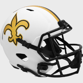 New Orleans Saints Full Size Speed Replica Football Helmet LUNAR - NFL