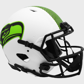 Seattle Seahawks Full Size Authentic Revolution Speed Football Helmet LUNAR - NFL