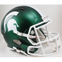Michigan State Spartans Full Size Speed Replica Football Helmet Satin Green-NCAA