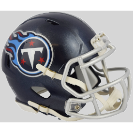 Tennessee Titans NFL Mini Speed Football Helmet Satin Navy Metallic