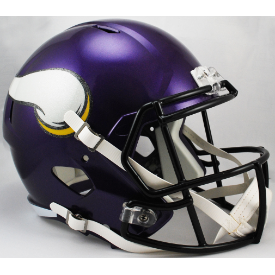 Minnesota Vikings Full Size Speed Replica Football Helmet Satin Purple - NFL